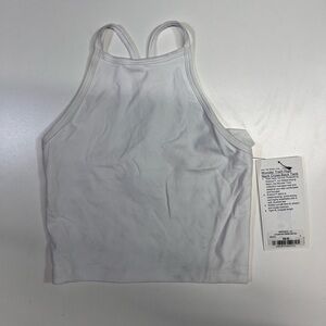 NWT Lululemon Wunder Train High Neck Cross Back Tank White Women’s Size 4